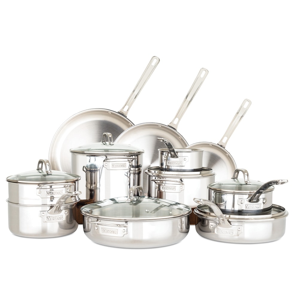 Viking 11-Piece Cookware Set with Copper Handles + Reviews