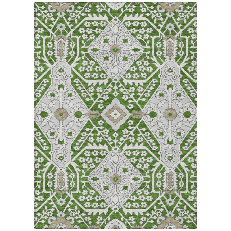 Machine Washable Indoor/ Outdoor Chantille Traditional Rug