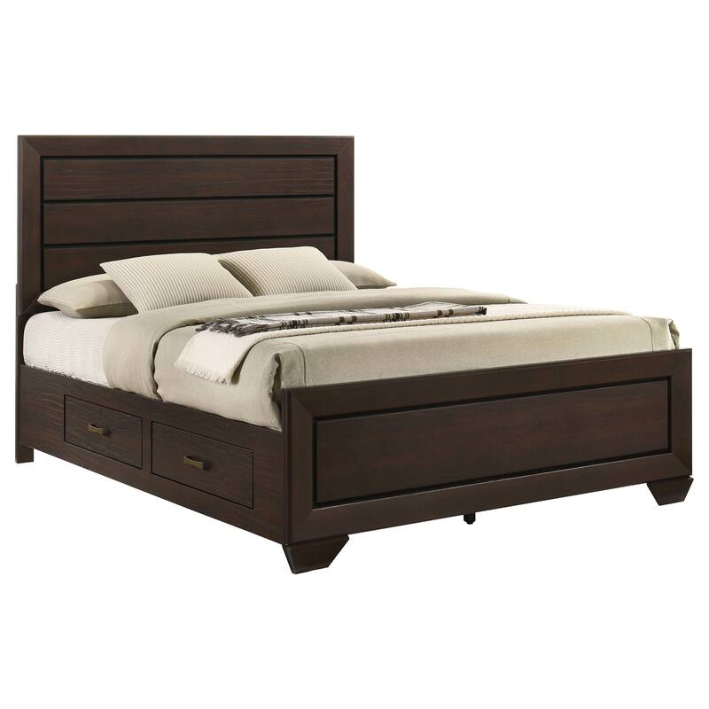 Kauffman Transitional Wood Storage Panel Bed