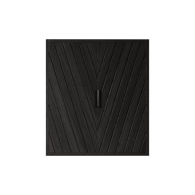 Dani 26" Wall-Mounted Striped Bathroom Cabinet With Doors And Shelf