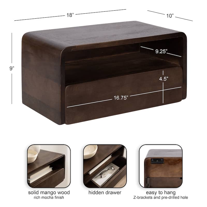 Kate and Laurel Kato Floating Side Table