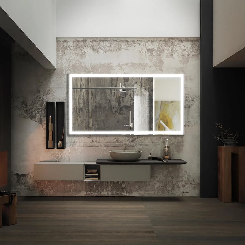 Clihome LED Lighted Bathroom Wall Mounted Mirror