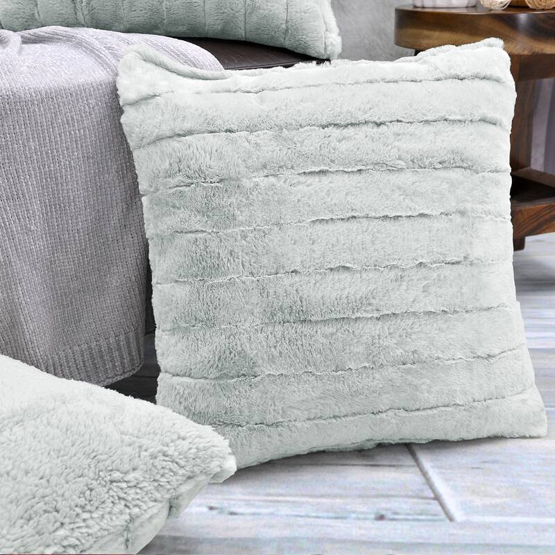 Serenta SuperMink Solid Color Throw Pillow Shell Cushion Cover Set