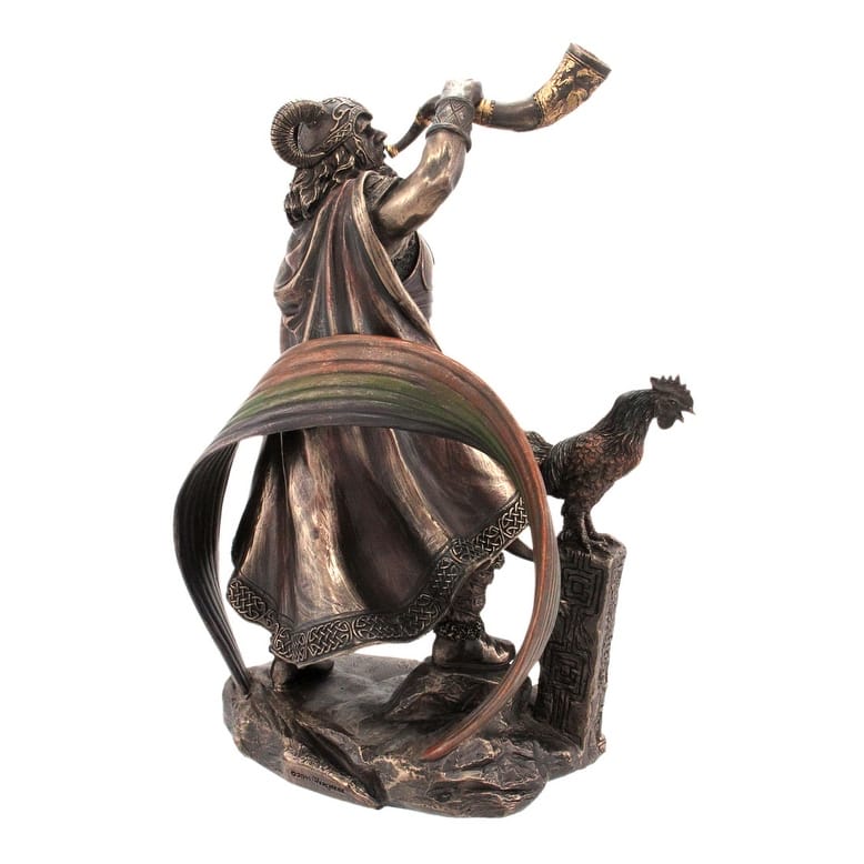 9 1/2 Inch Norse God Heimdall Bronzed Finish Statue Pagan - 10.25 X 5.5 X 2.75 inches