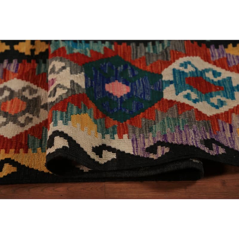 Kilim Oriental Large Rug Hand-Woven Living Room Wool Carpet - 10'0"x 16'3"