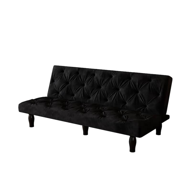Tufted Design Sleeper Sofa Bed Convertible Velvet Loveseat Couch