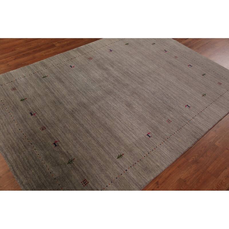 Tribal Gabbeh Area Rug Handmade Oriental Wool Carpet - 5'3" x 7'6"