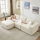 preview thumbnail 54 of 54, 109'' Corduroy Modular Sectional Sofa with Chaise