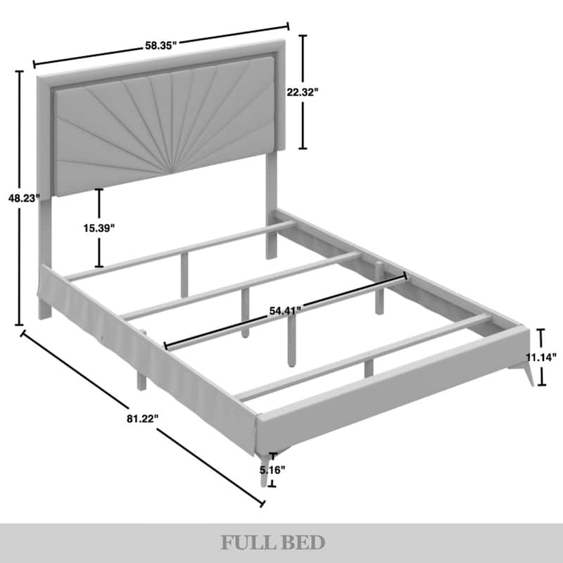 CraftPorch Luxurious Diamond Strip Velvet Upholstered Bed