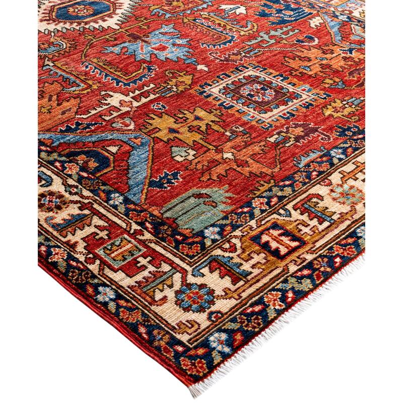 Serapi One-of-a-Kind Hand-Knotted Area Rug - Red - 4' 1" x 6' 0"