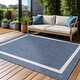 Beverly Rug Modern Bordered Indoor Outdoor Rug, Outside Carpet for ...