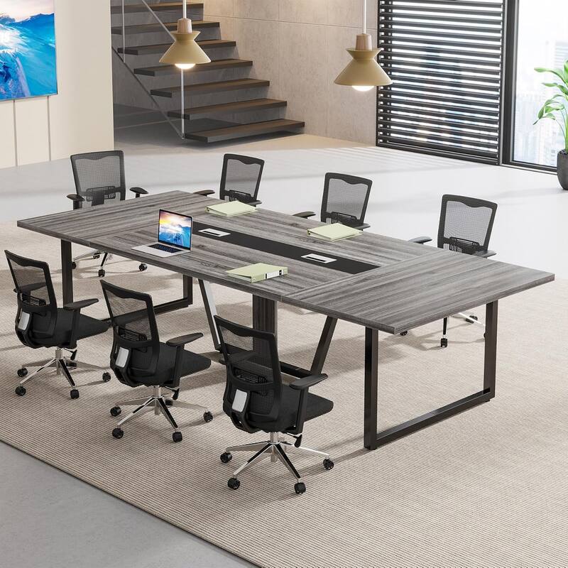 8FT Conference Table, 94.49 L Large Meeting Table for 10 People
