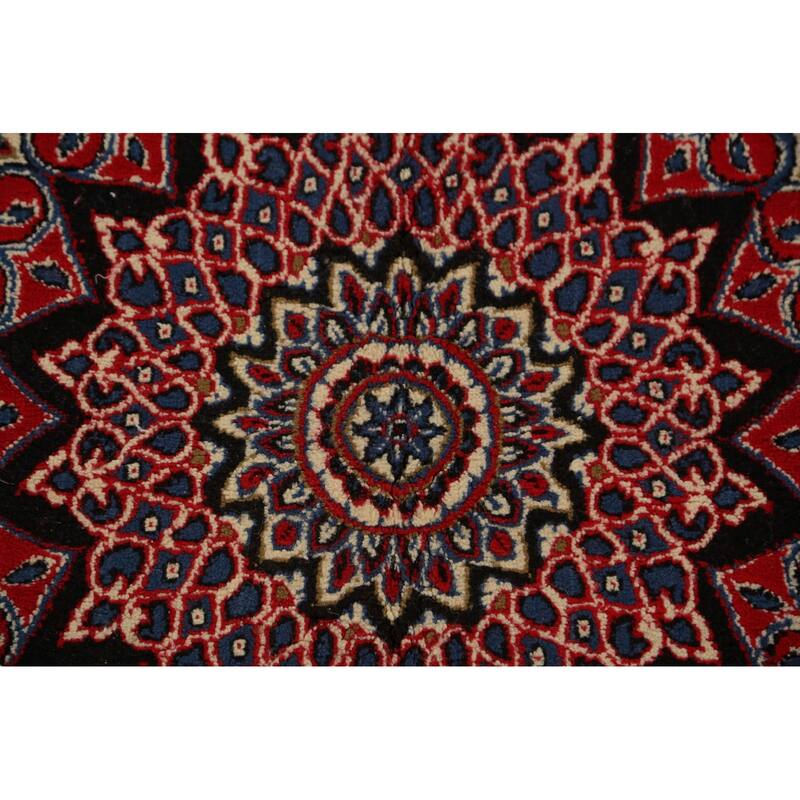 Red Medallion Tabriz Turkish Area Rug Machine Made Carpet - 9'7"x 13'0"