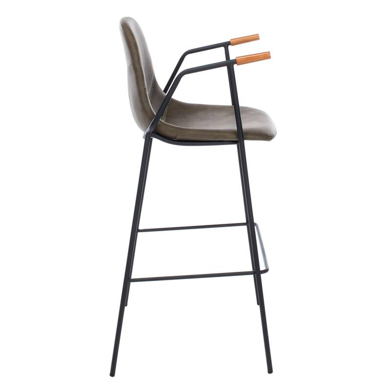 SAFAVIEH Coral Mid-Century Bar Stool - 25" W x 21.5" D x 39" H - 21Wx21Dx42H