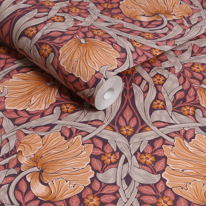 William Morris Pimpernel Plum Wallpaper