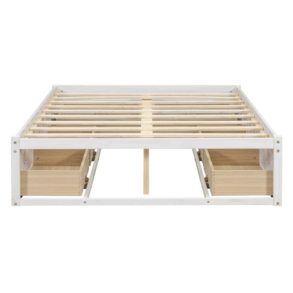 Platform Bed with 6 Storage Drawers