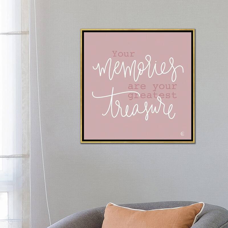 iCanvas "Your Memories Are Your Biggest Treasure" by Fearfully Made Creations Framed Canvas Print