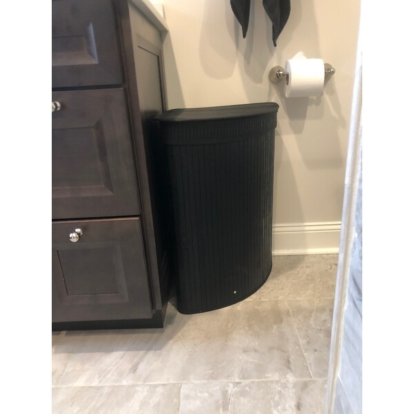 Birdrock Home Corner Laundry Hamper With Lid And Cloth Liner Overstock 13113291 Laundry hamper collapsible waterproof multi functional corner dirty clothes. overstock com