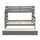 preview thumbnail 26 of 24, Wood Twin over Full Bunk Bed with Twin Size Trundle