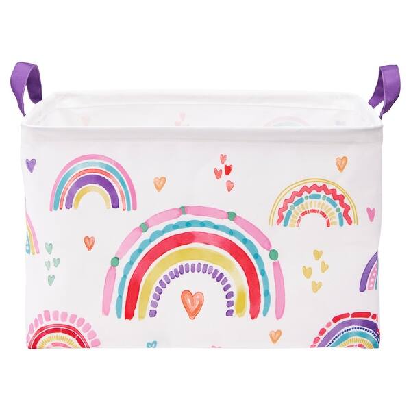 slide 2 of 5, Rainbow Hearts Rectangle Storage - Rectangular Storage
