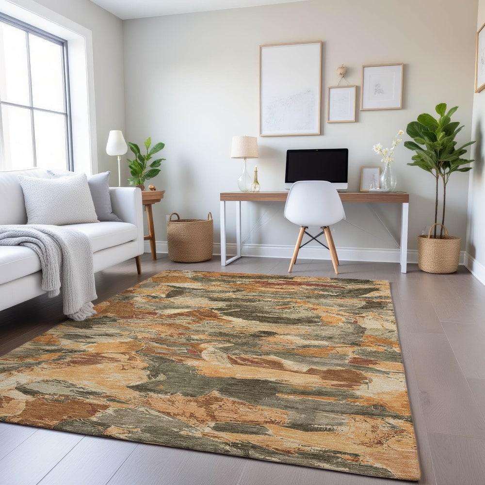 Premium Washable Super Soft Contemporary Brushstrokes Mayfield Rug