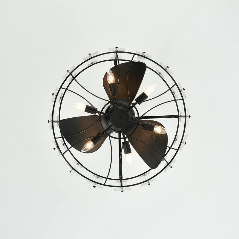 25 Inch Modern style Fandelier Lighted with Remote