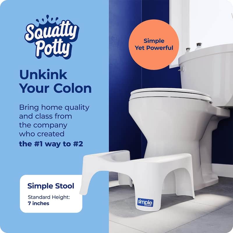 Squatty Potty Simple Curve Toilet Stool - White