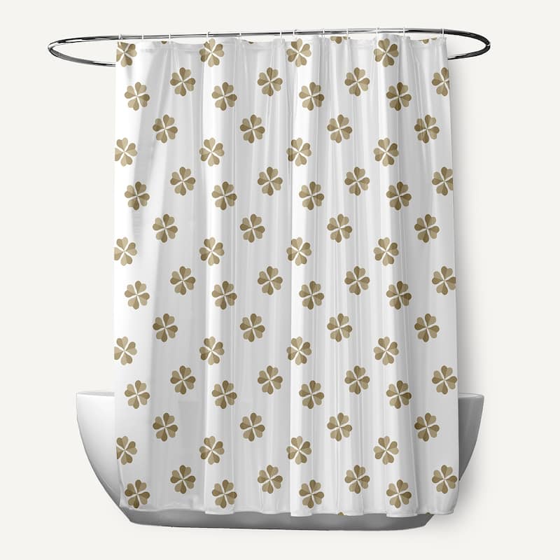 Lucky Patch Shower Curtain - Sustainable Green
