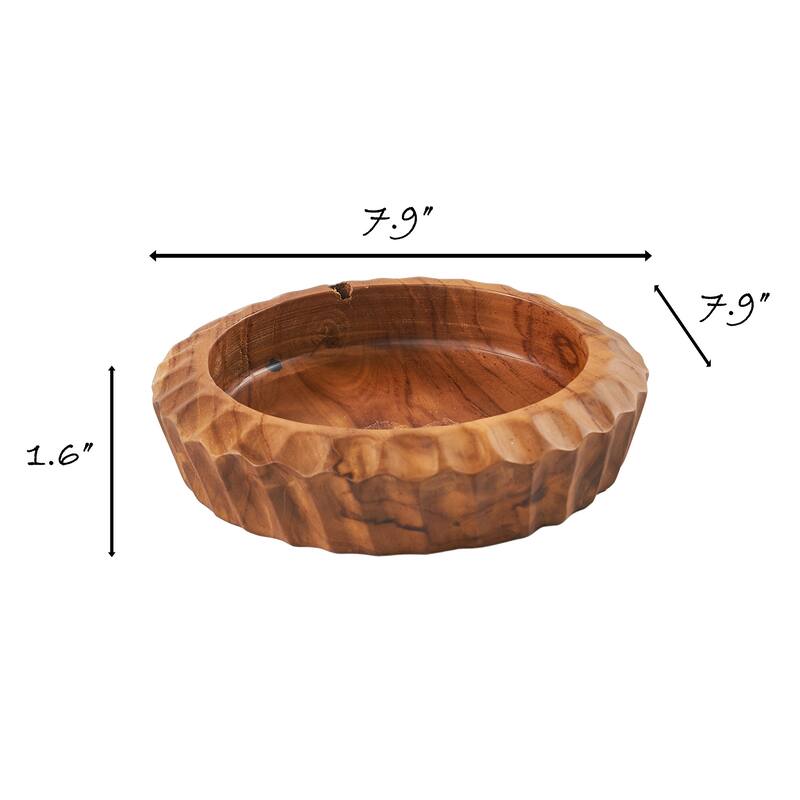 Home Soft Things Royal Round Bowl Big wooden bowl Fruit Storage