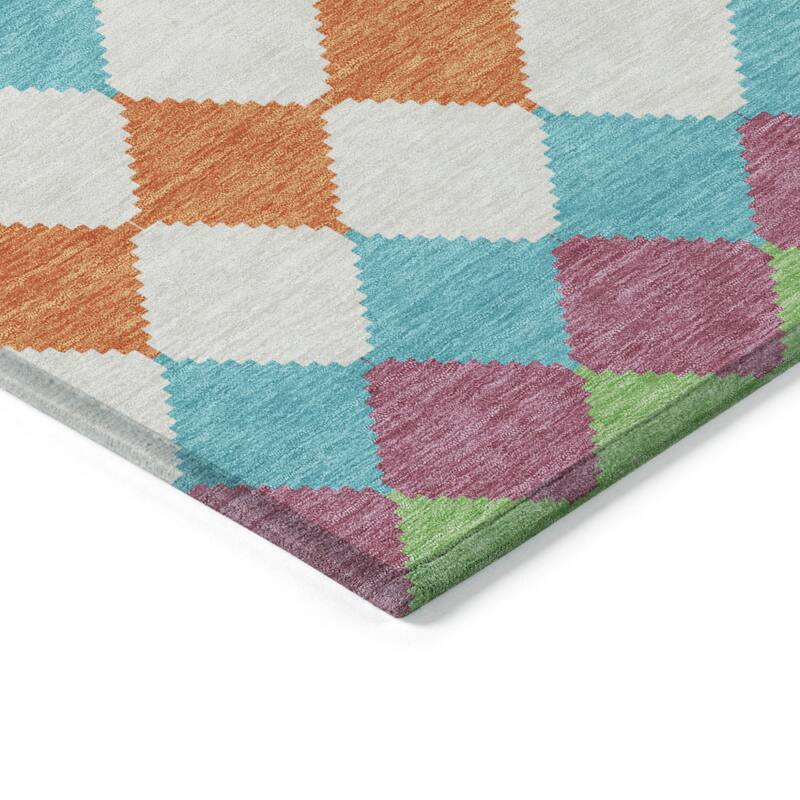 HomeRoots Geometric Transitional Rectangle Outdoor Rug
