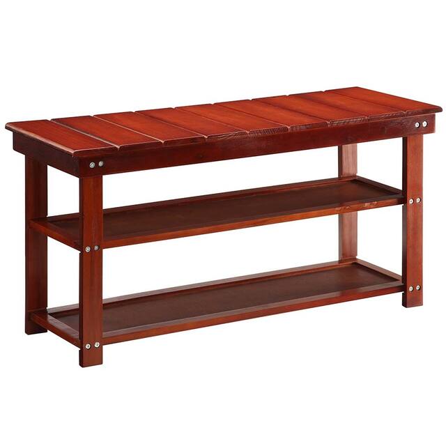 Copper Grove Cranesbill Mudroom Shoe Storage Bench