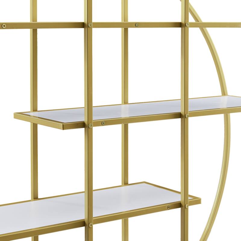 70.8 Inch Round Office Bookcase Bookshelf