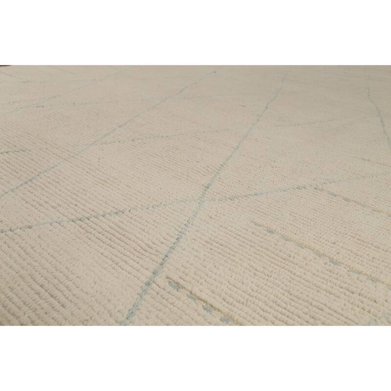 Trellis Moroccan Modern Area Rug Handmade Wool Carpet - 8'9"x 12'5"