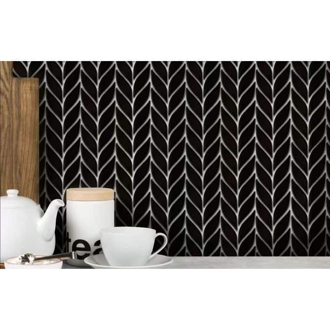 Petal/Leaf Matte Porcelain Mosaic Tile - Wall & Floor Use - 1 Case (15 Sheets)