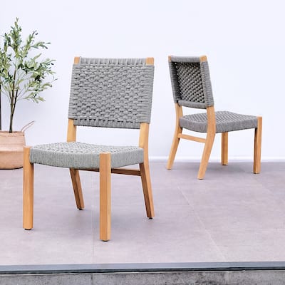 Cambridge Casual Zephyr 2-piece Teak Patio Dining Chair