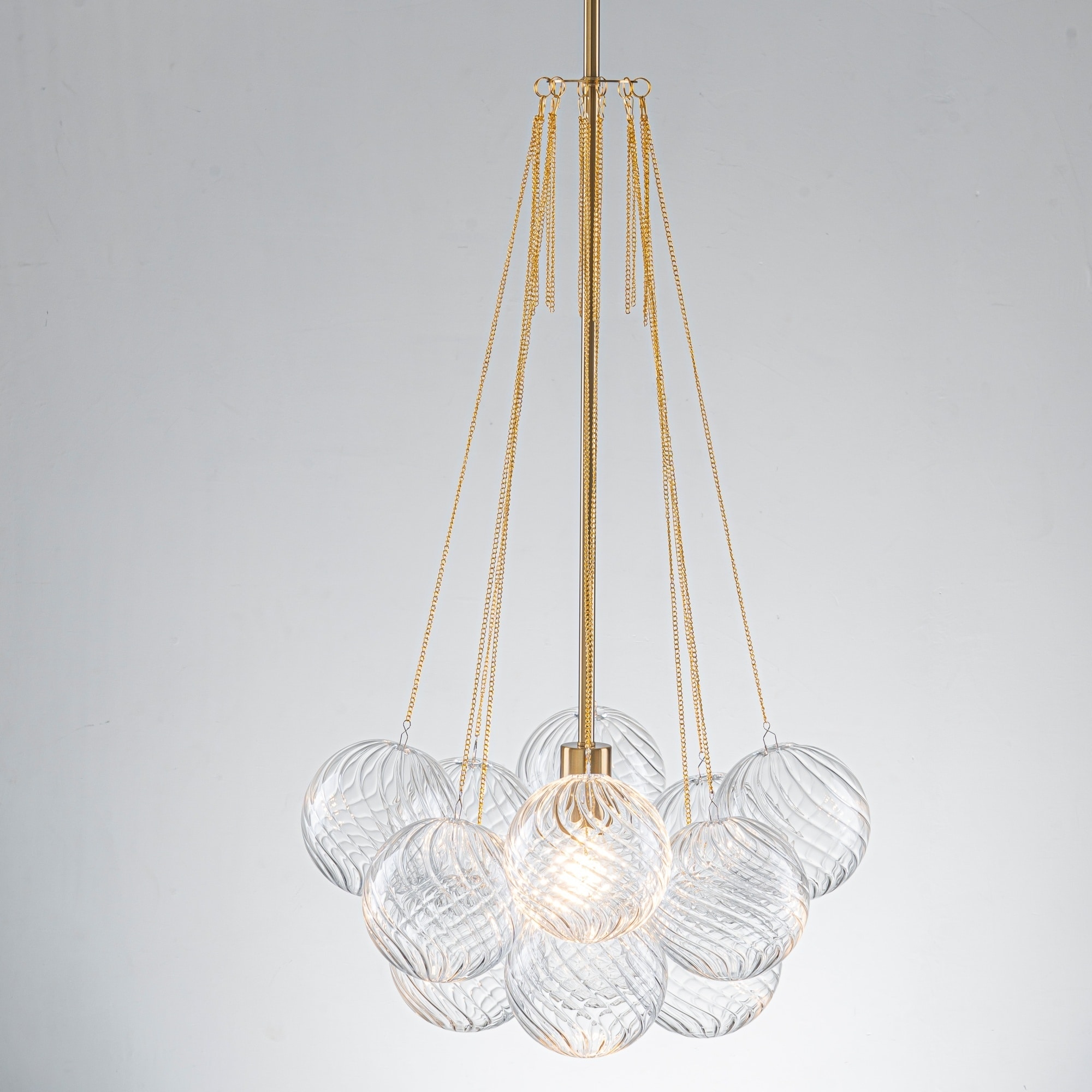 1 - Light Sputnik Glass Bubble Sphere Chandelier for Dinning Room - 45.1 in. W x 20 in. H