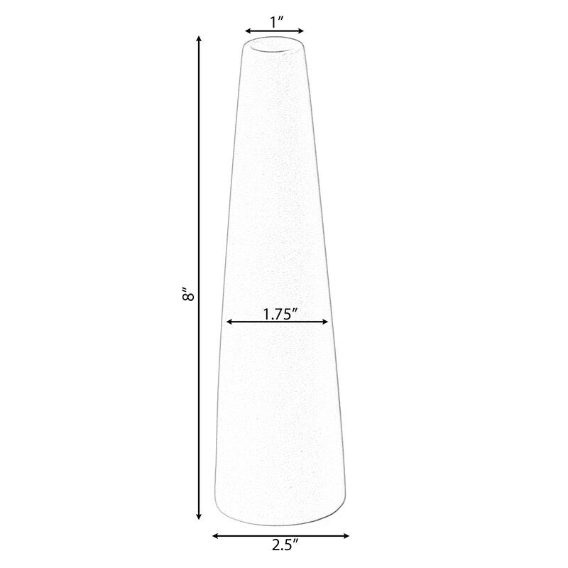 Uniquewise 8-Inch Slim Cone Ceramic Vase