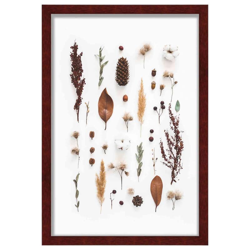 4x4 Brown Shadowbox Frame - Shadow Box Frame Interior Size 4x4 by 1.5 In Deep - To Display Items Up To 1.5 In Deep