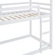 preview thumbnail 14 of 40, Twin Over Twin Wooden Bunk Bed with Roof, Slide and Ladder