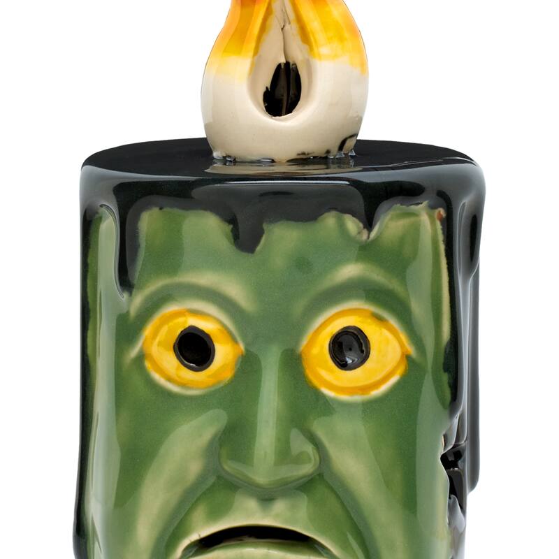 National Tree Company 6" Green Halloween Porcelain Candle (Set of 2) - 6 in