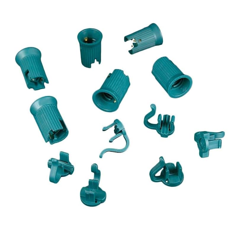 Novelty Lights 50 Pack C9 Replacement Sockets, Green, SPT-2 - String Lights