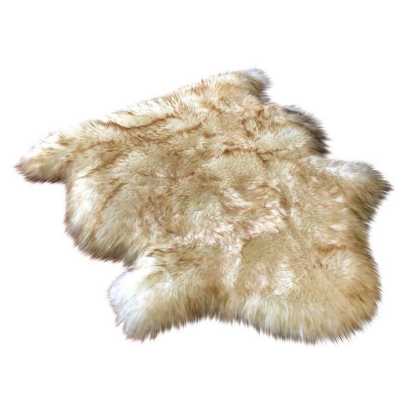 Ovella Home Premium Luxurious Faux Sheepskin Single Pelt Plush Shag Accent Rug - 2' x 3' - 2' x 3'