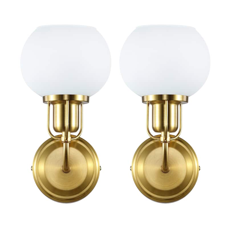 SAFAVIEH Lighting Lyudmyla Wall Sconce (Set of 2) - 5" W x 6" D x 11" H - 5Wx6Dx11H