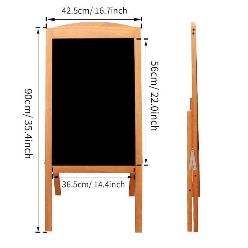 Chalkboard A Board Magnetic A Frame Blackboard Sandwich Board Wood - 35"W x 17" H