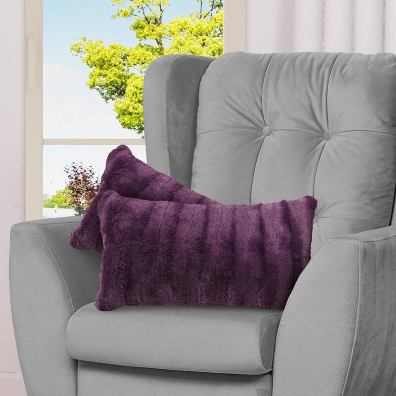 Cheer Collection Decorative Throw Pillows (Set of 2) - Purple