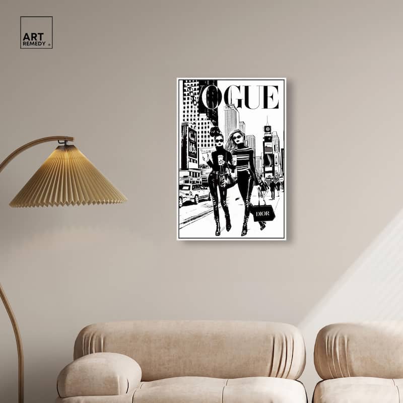 Shopping Gals Cover II Canvas by Art Remedy