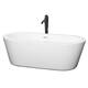 Option White / Shiny White Trim / Matte Black Faucet