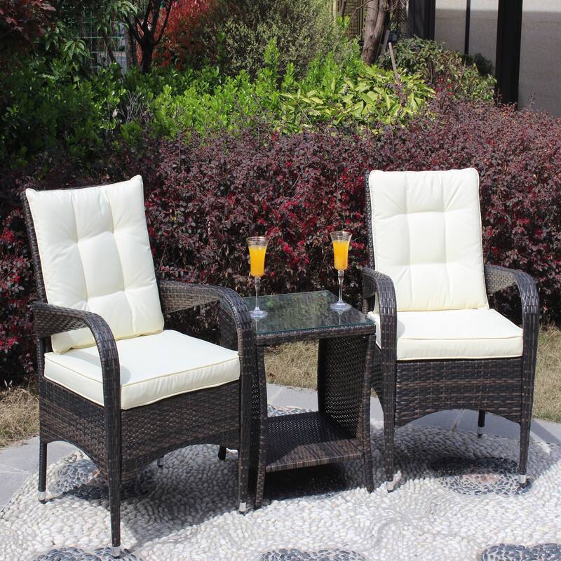 3-Piece Outdoor Conversation Seating Furniture Set
