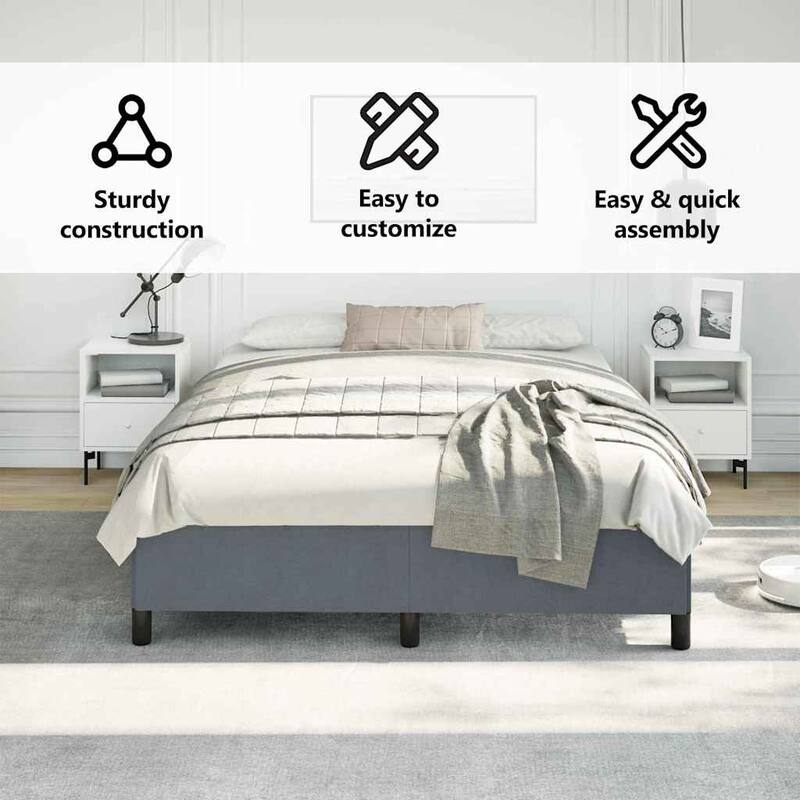vidaXL Bed Frame, Velvet, No Mattress