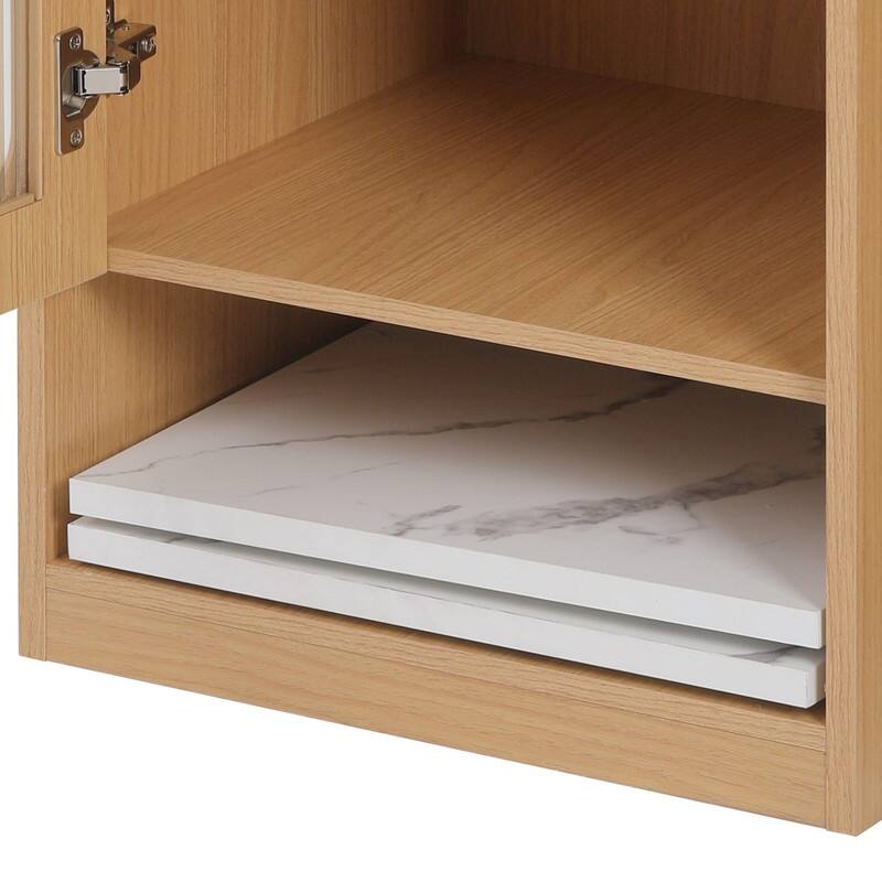 59.5" Kitchen Island with Extendable Dining Table Double-sided Storage and Built-in Power Outlet for Kitchen, Dining Room